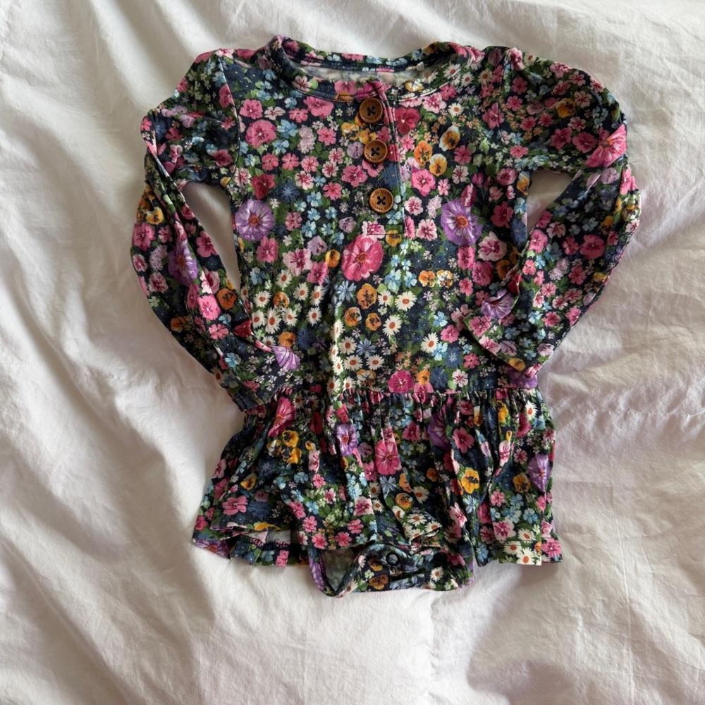 Posh Peanut Floral Bodysuit Dress